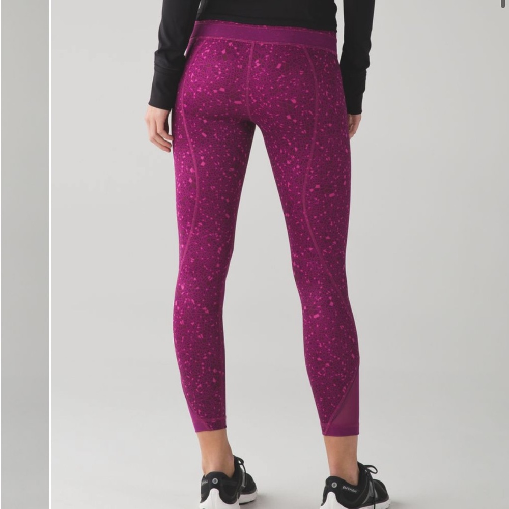 Lululemon Inspire Tight II Paradise Geo Regal Plum Multi / Regal Plum Sz 4